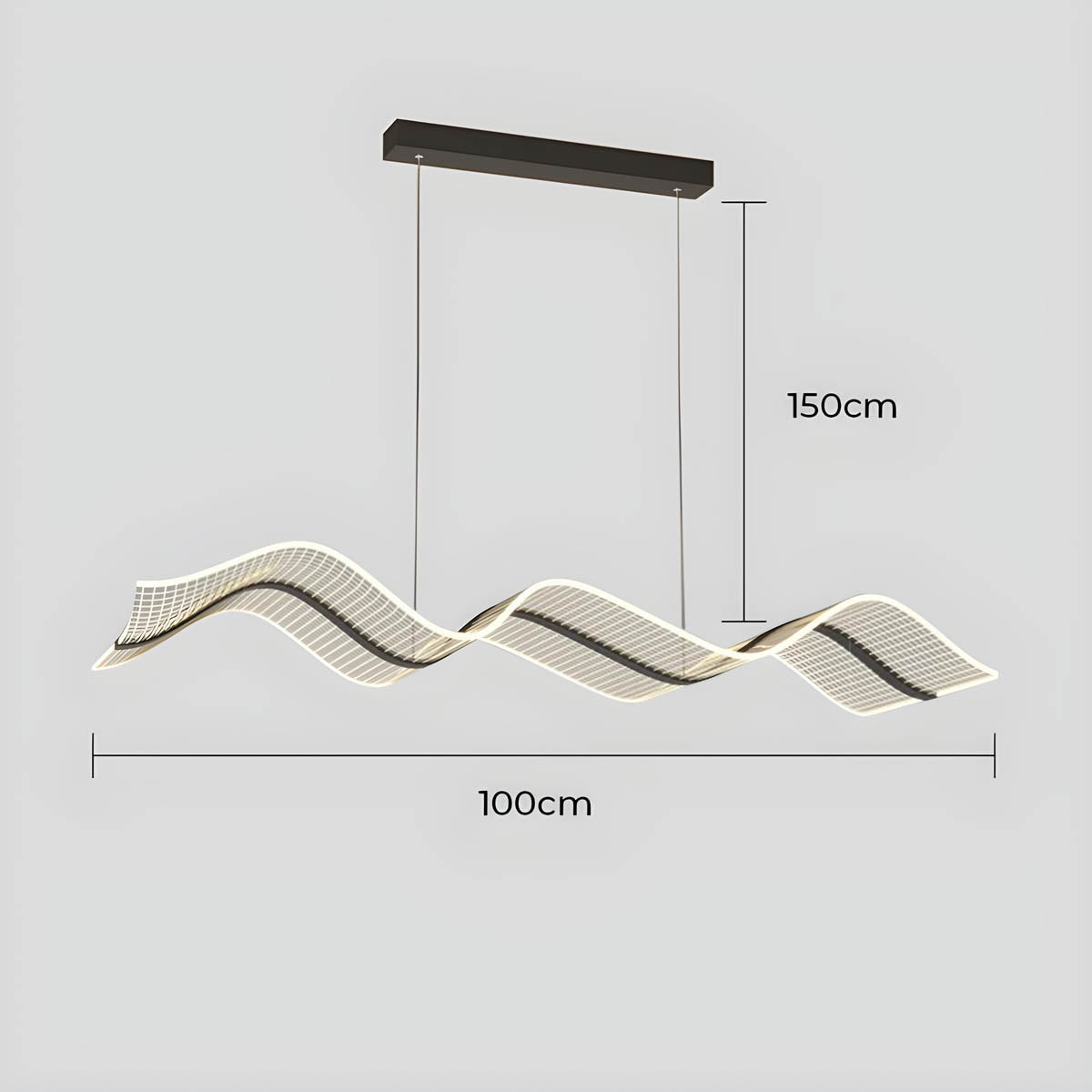 Hartley Drop Aluminum Linear Pendant Light — gallery image 10