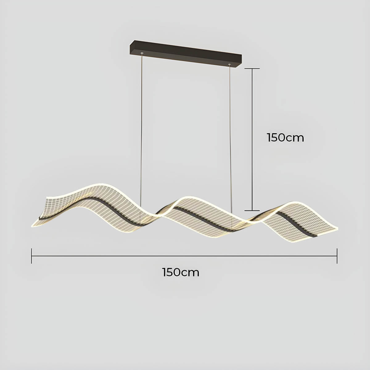 Hartley Drop Aluminum Linear Pendant Light — gallery image 12