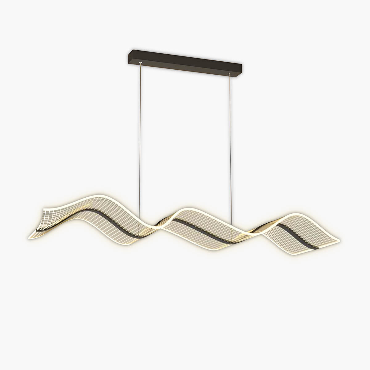 Hartley Drop Aluminum Linear Pendant Light — gallery image 1