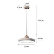 Langford Drop Travertine Ring Pendant Light — gallery image 14
