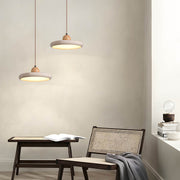 Langford Drop Travertine Ring Pendant Light — gallery image 9