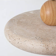 Langford Drop Travertine Ring Pendant Light — gallery image 13