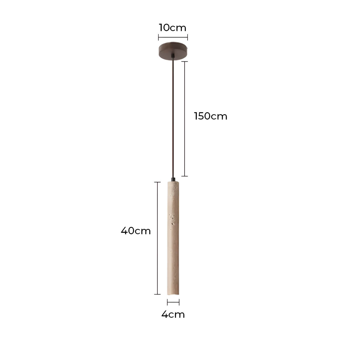 Mossley Drop Travertine Pendant Light — gallery image 15