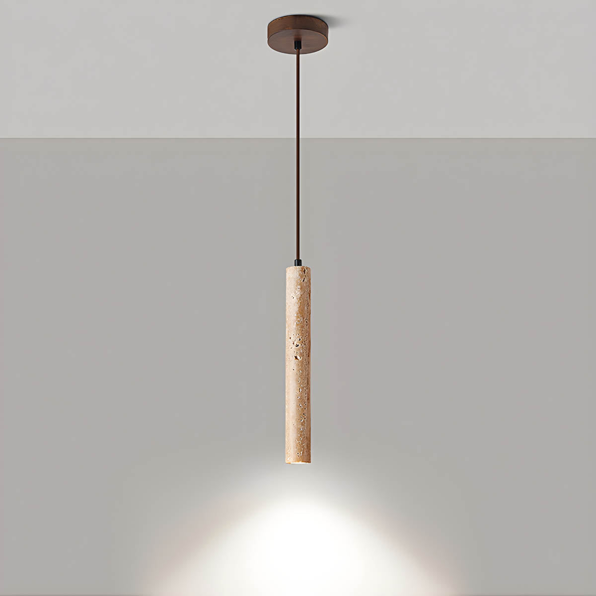 Mossley Drop Travertine Pendant Light — gallery image 12