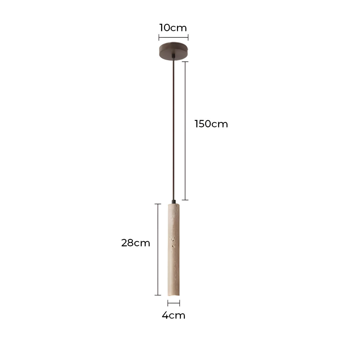 Mossley Drop Travertine Pendant Light — gallery image 14