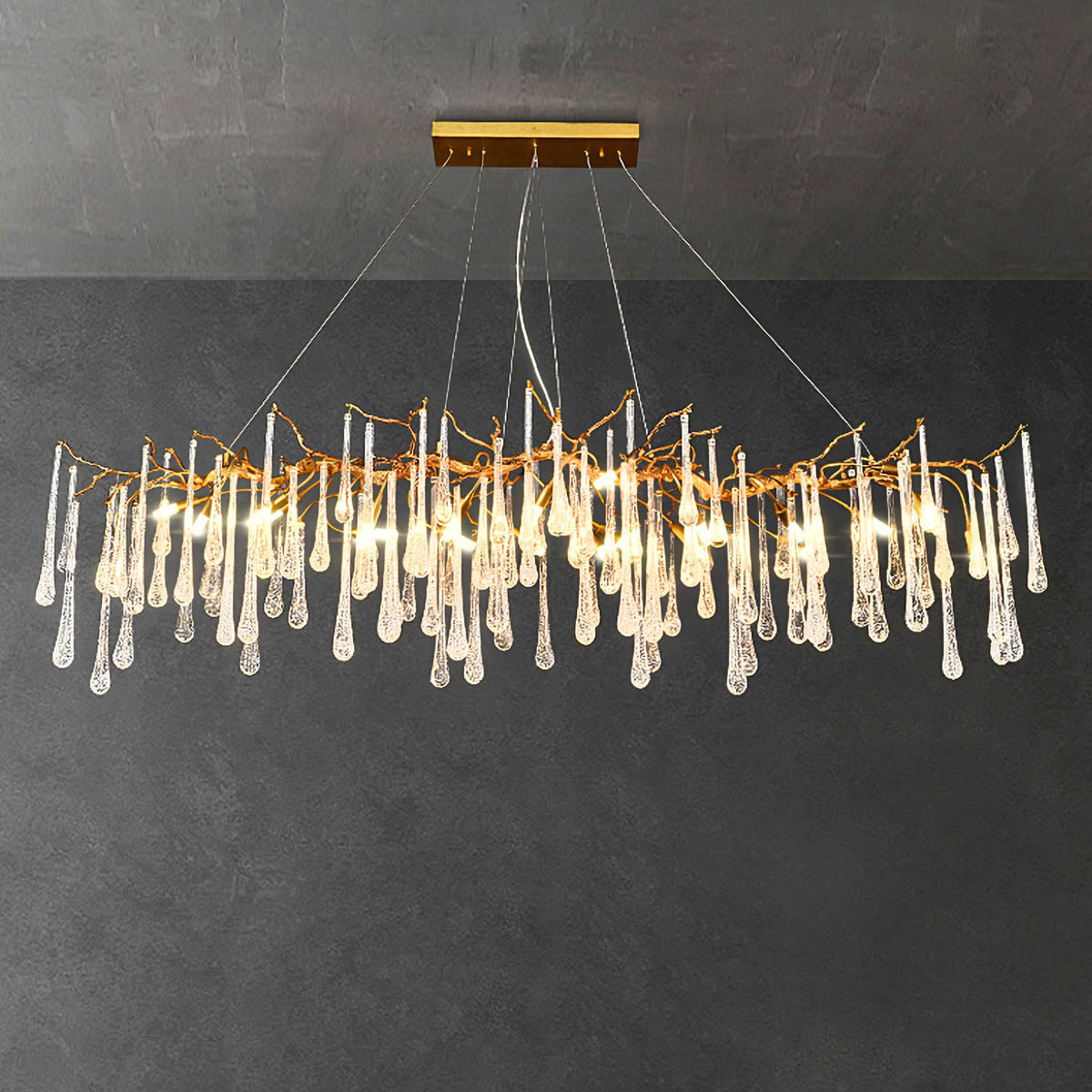 Rosewood Drop Crystal Branch Chandelier — gallery image 8