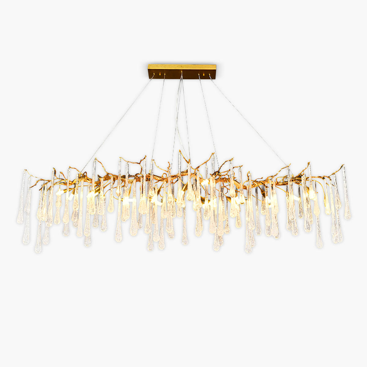 Rosewood Drop Crystal Branch Chandelier — gallery image 1