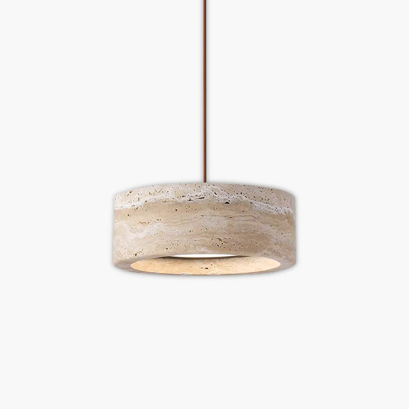 Sherwood Drop Travertine Pendant Light — gallery image 1