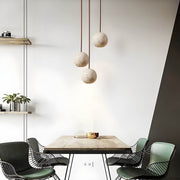 Wickham Drop Travertine Pendant Light — gallery image 4