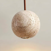 Wickham Drop Travertine Pendant Light — gallery image 7