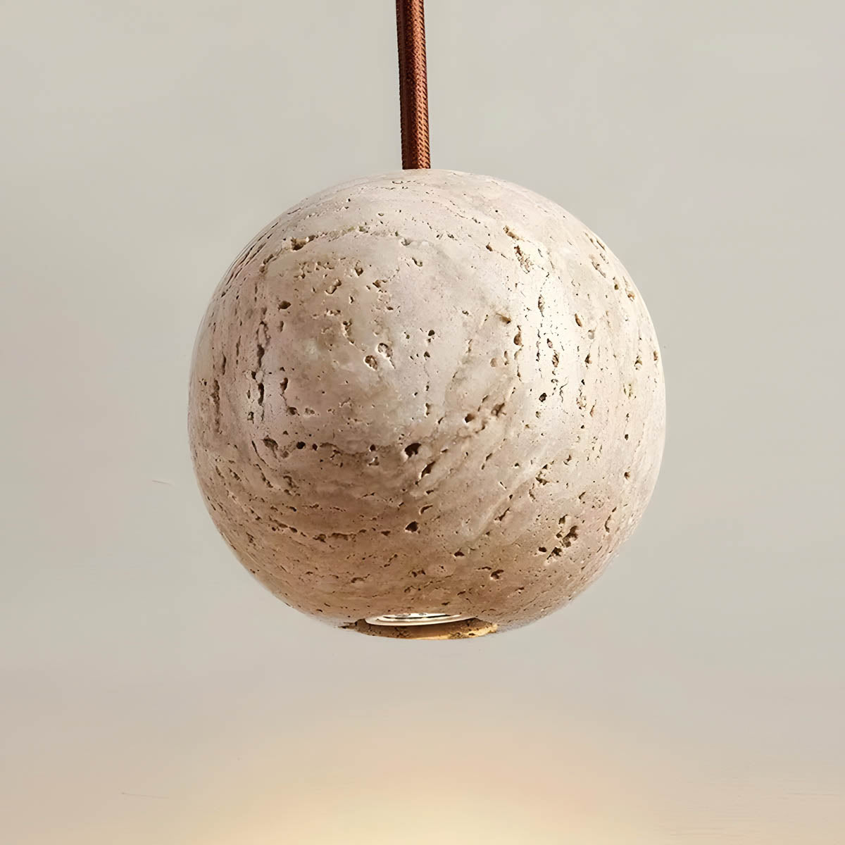 Wickham Drop Travertine Pendant Light — gallery image 7