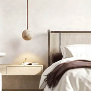 Wickham Drop Travertine Pendant Light — gallery image 3