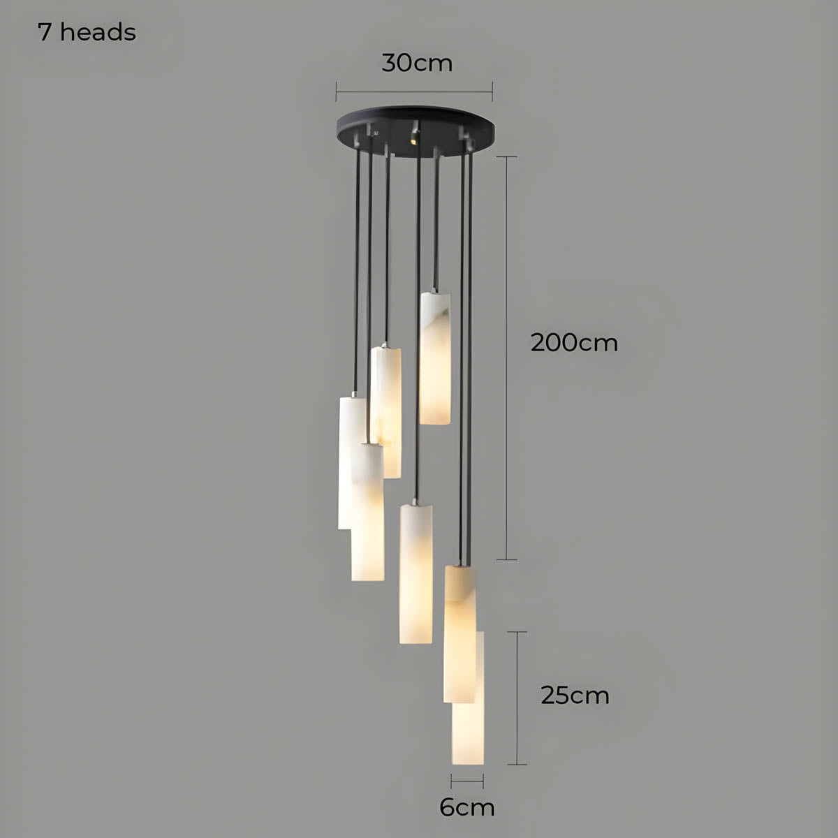 Willoughby Drop Marble Chandelier — gallery image 15