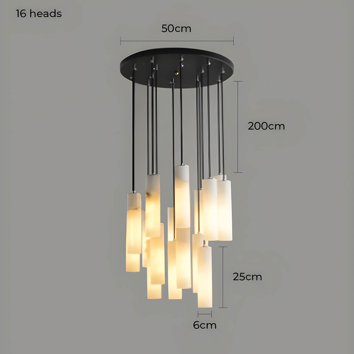 Willoughby Drop Marble Chandelier — gallery image 18