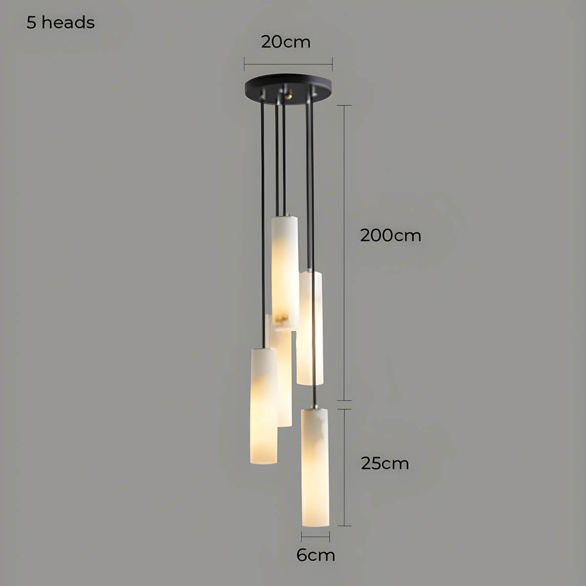 Willoughby Drop Marble Chandelier — gallery image 14