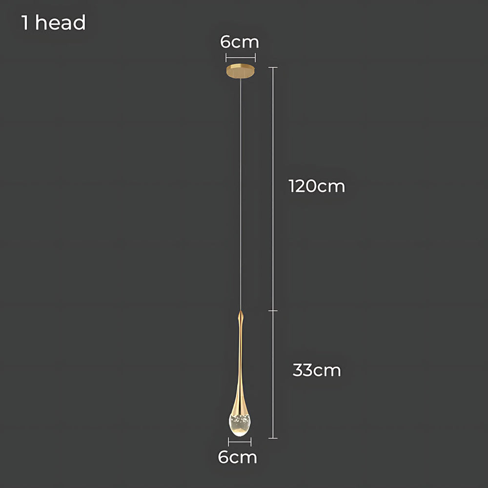 Greenwood Drop Crystal Pendant Light — Open Box — gallery image 2