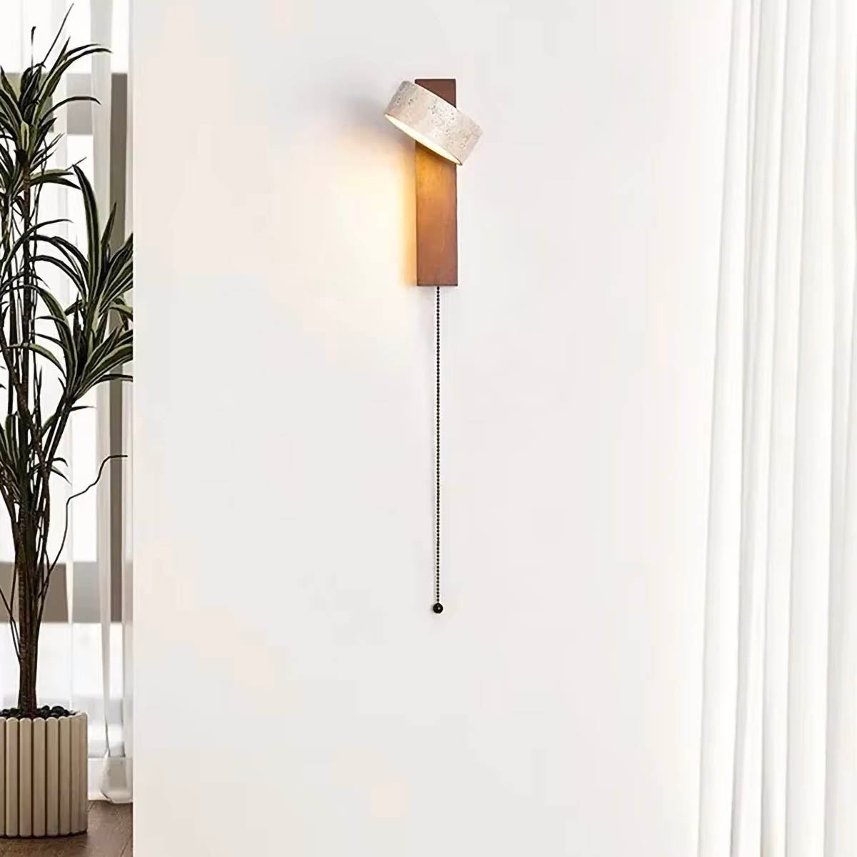 Eversley Drop Travertine Wall Sconce — gallery image 5