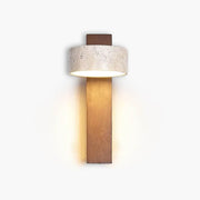 Eversley Drop Travertine Wall Sconce — gallery image 1