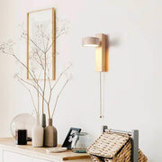 Eversley Drop Travertine Wall Sconce — gallery image 4