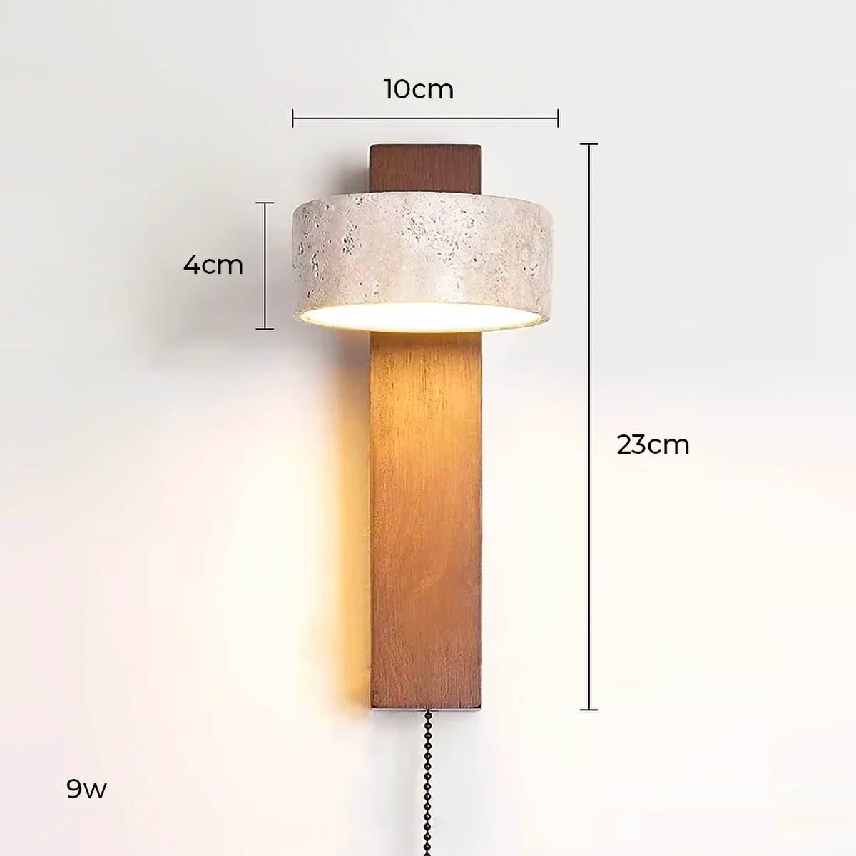 Eversley Drop Travertine Wall Sconce — gallery image 15