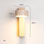 Eversley Drop Travertine Wall Sconce — gallery image 16