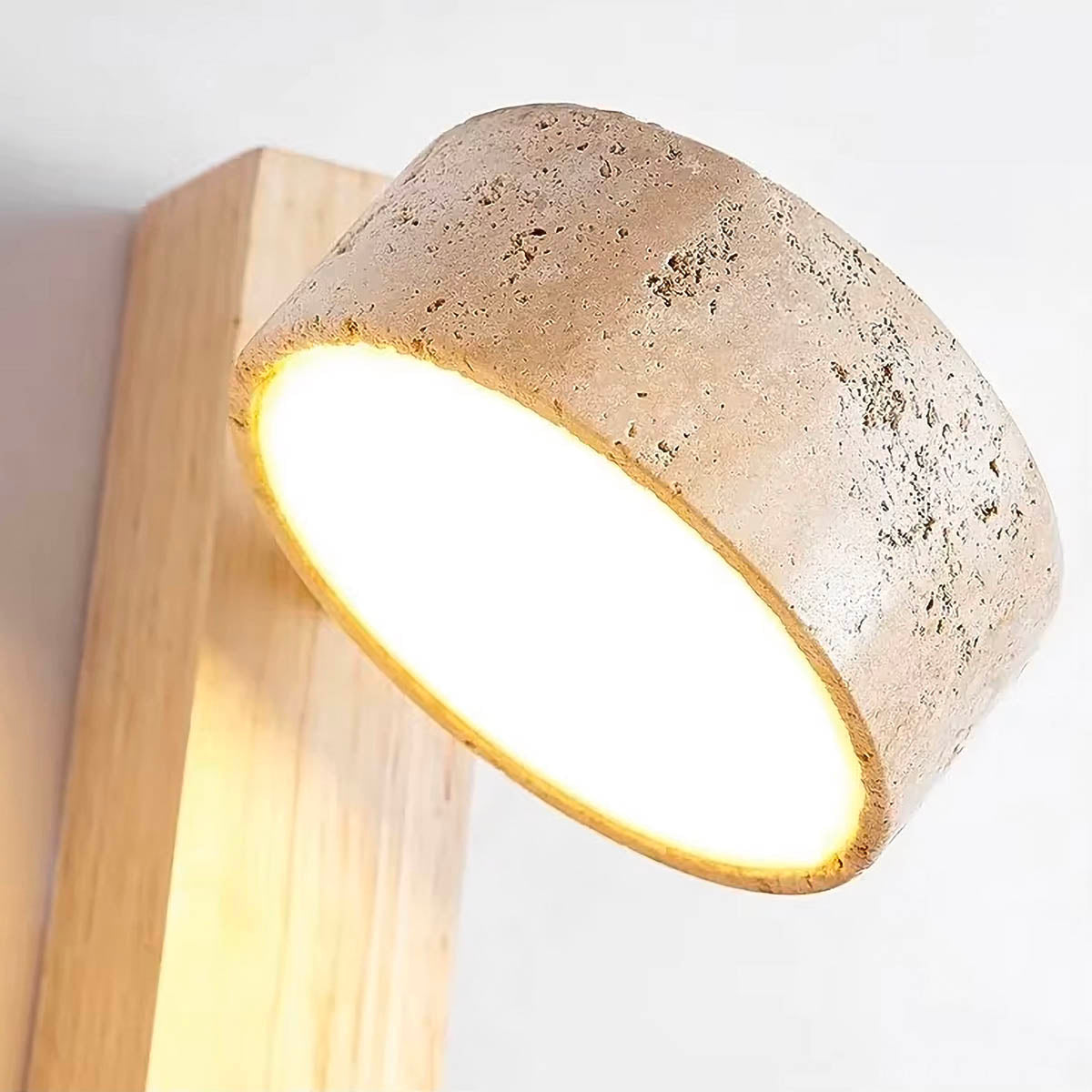 Eversley Drop Travertine Wall Sconce — gallery image 13