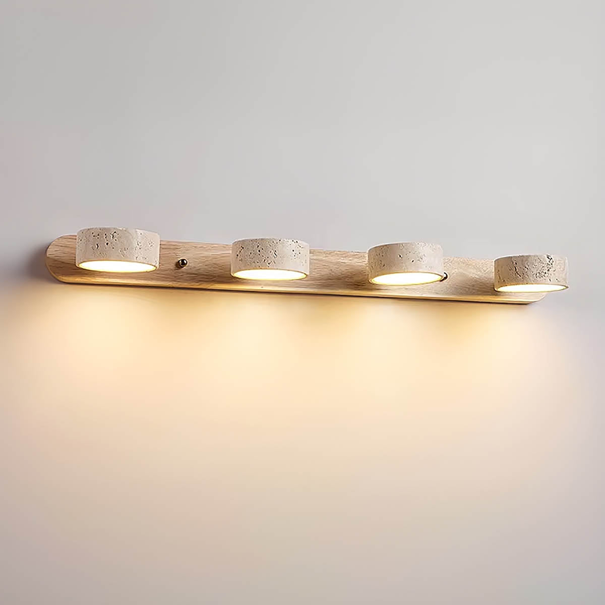 Greystone Drop Travertine Wall Sconce — gallery image 10