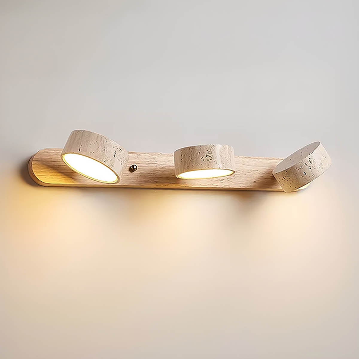 Greystone Drop Travertine Wall Sconce — gallery image 7
