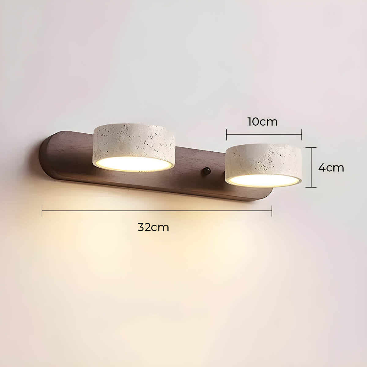 Greystone Drop Travertine Wall Sconce — gallery image 13
