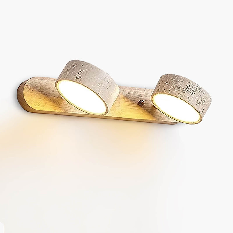 Greystone Drop Travertine Wall Sconce — gallery image 1