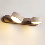 Greystone Drop Travertine Wall Sconce — gallery image 5