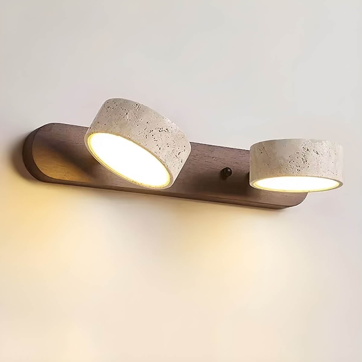 Greystone Drop Travertine Wall Sconce — gallery image 5