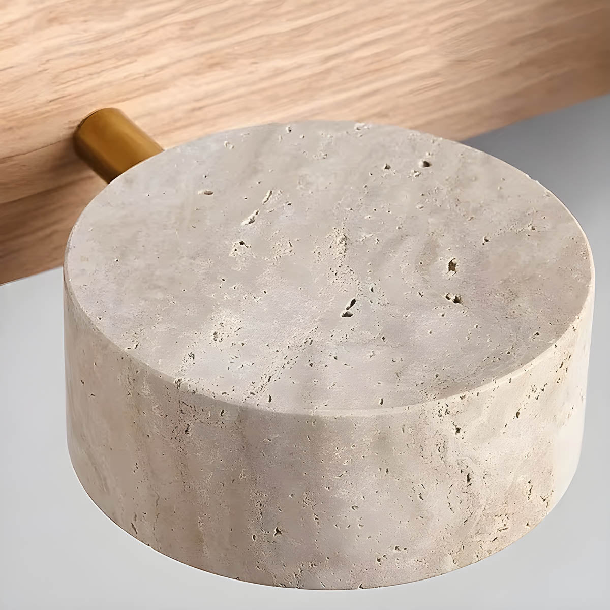 Greystone Drop Travertine Wall Sconce — gallery image 11