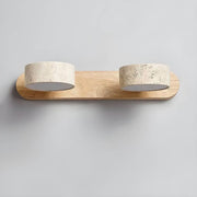 Greystone Drop Travertine Wall Sconce — gallery image 9