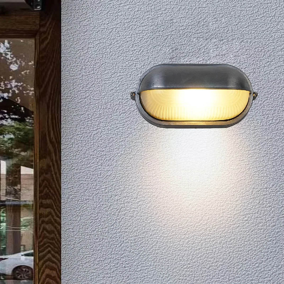 Elmsford Drop Glass Outdoor Wall Light — gallery image 6