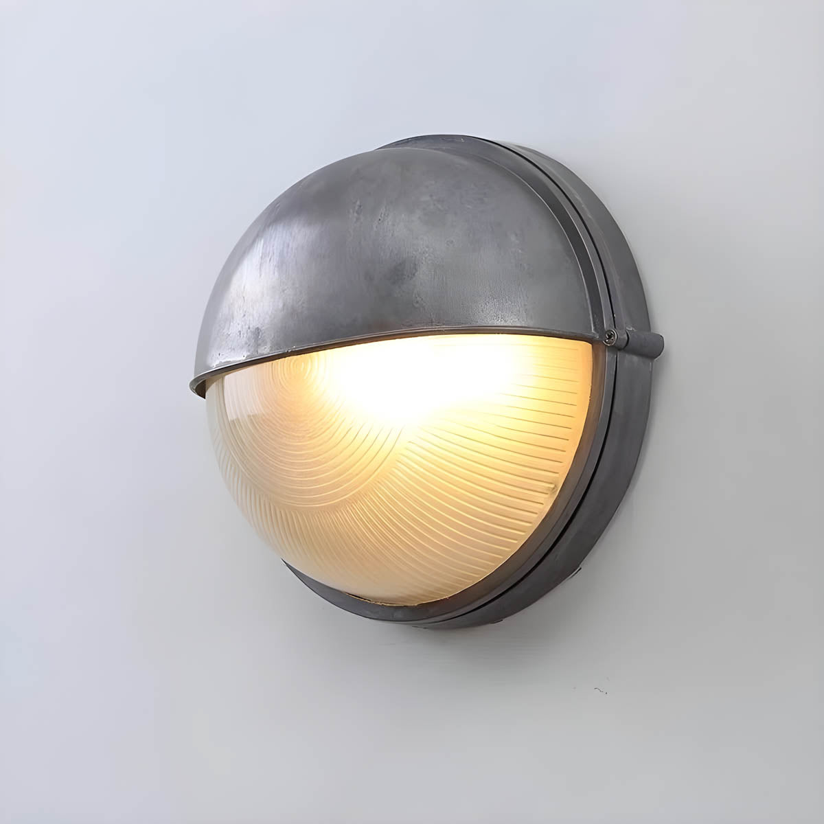 Foxglove Drop Glass Ribbed Outdoor Wall Light — gallery image 15
