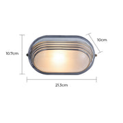 Foxglove Drop Glass Ribbed Outdoor Wall Light — gallery image 27