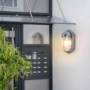 Foxglove Drop Glass Ribbed Outdoor Wall Light — gallery image 7