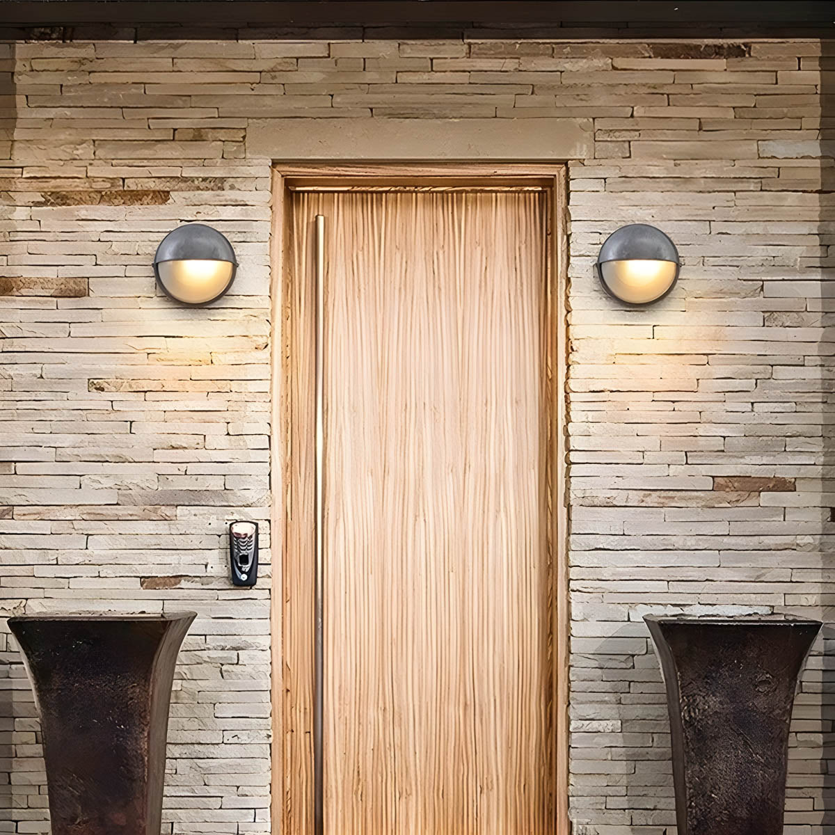 Foxglove Drop Glass Ribbed Outdoor Wall Light — gallery image 10