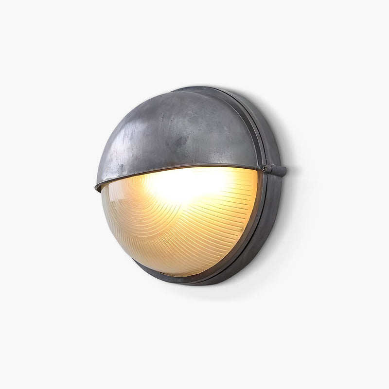 Foxglove Drop Glass Ribbed Outdoor Wall Light — gallery image 1