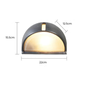 Foxglove Drop Glass Ribbed Outdoor Wall Light — gallery image 25