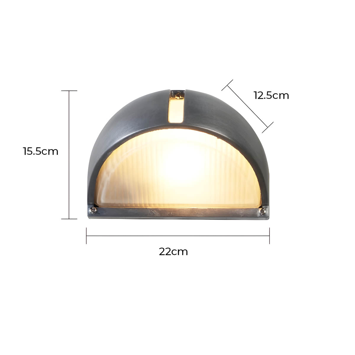 Foxglove Drop Glass Ribbed Outdoor Wall Light — gallery image 25