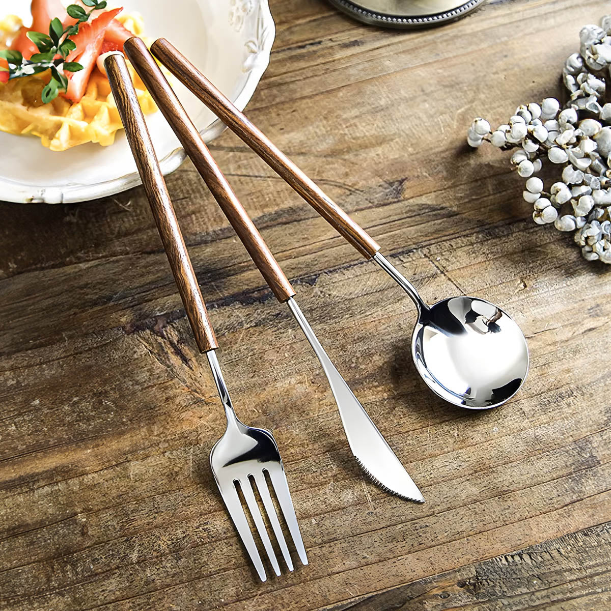Blackthorn Drop Stainless Steel Flatware Set — gallery image 4