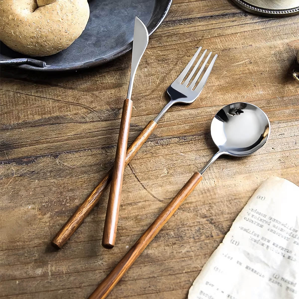 Blackthorn Drop Stainless Steel Flatware Set — gallery image 6