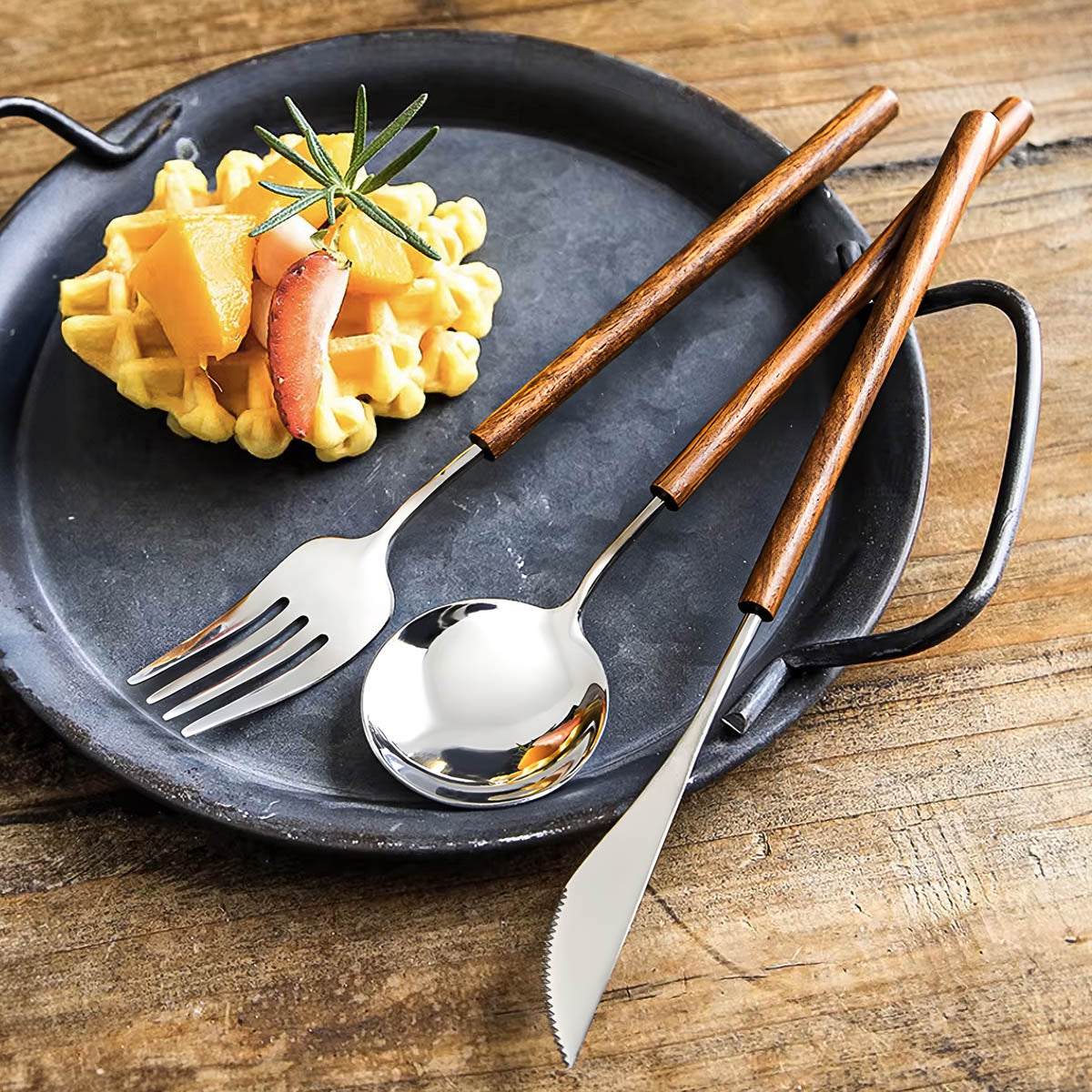 Blackthorn Drop Stainless Steel Flatware Set — gallery image 9