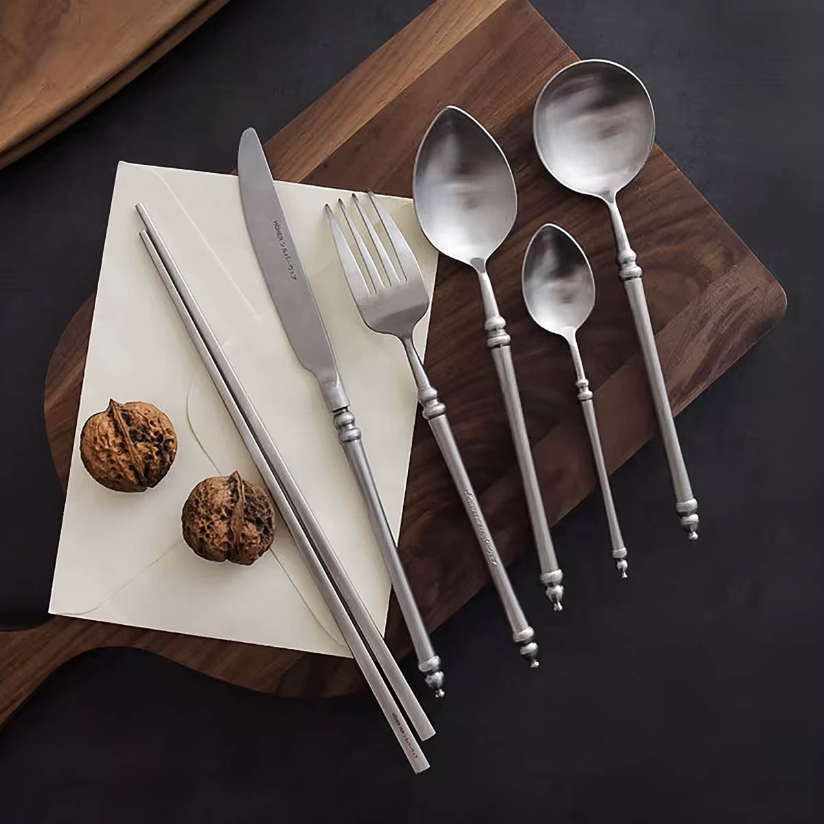 Huckleberry Drop Stainless Steel Flatware Set — gallery image 2