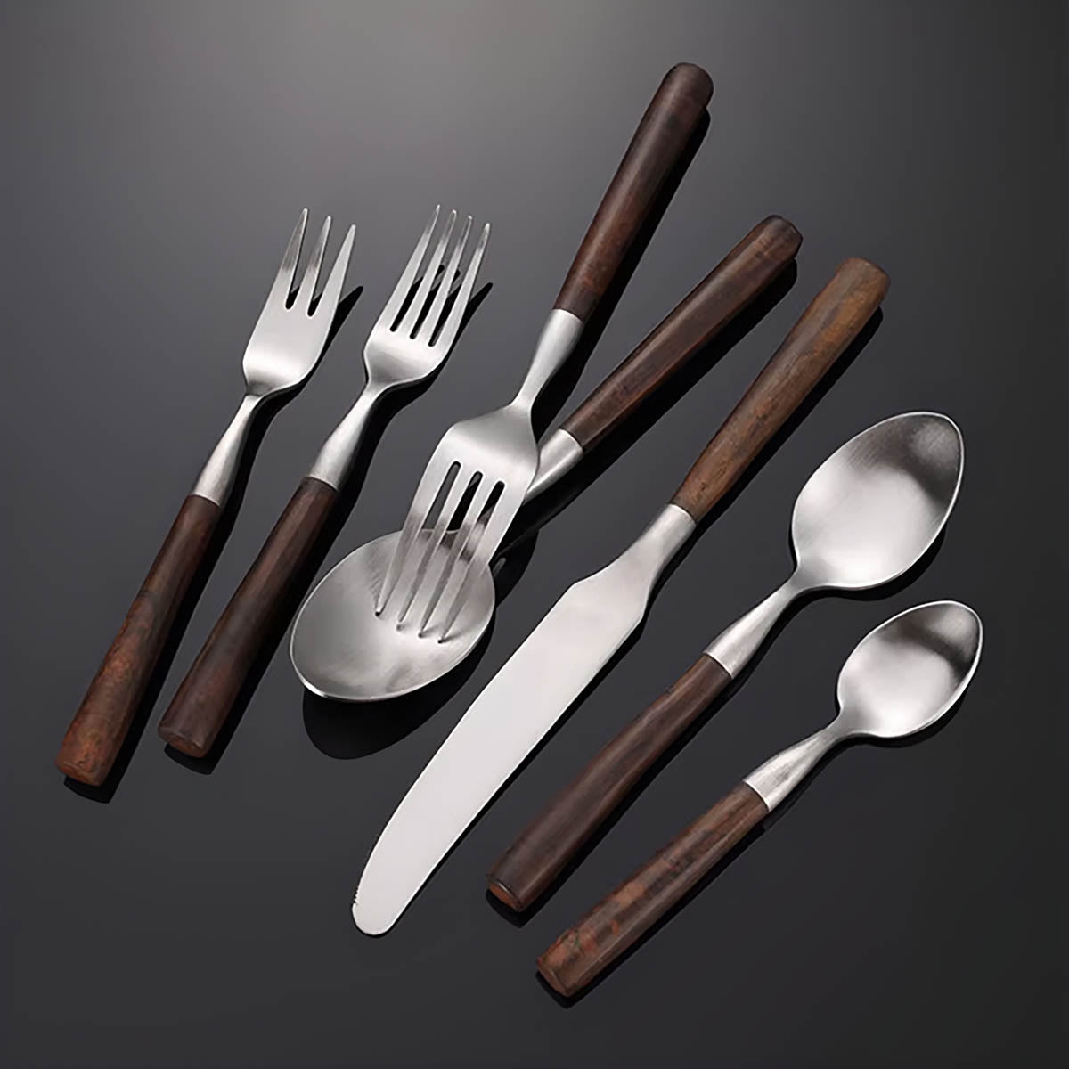 Larchwood Drop Resin Flatware Set — gallery image 4
