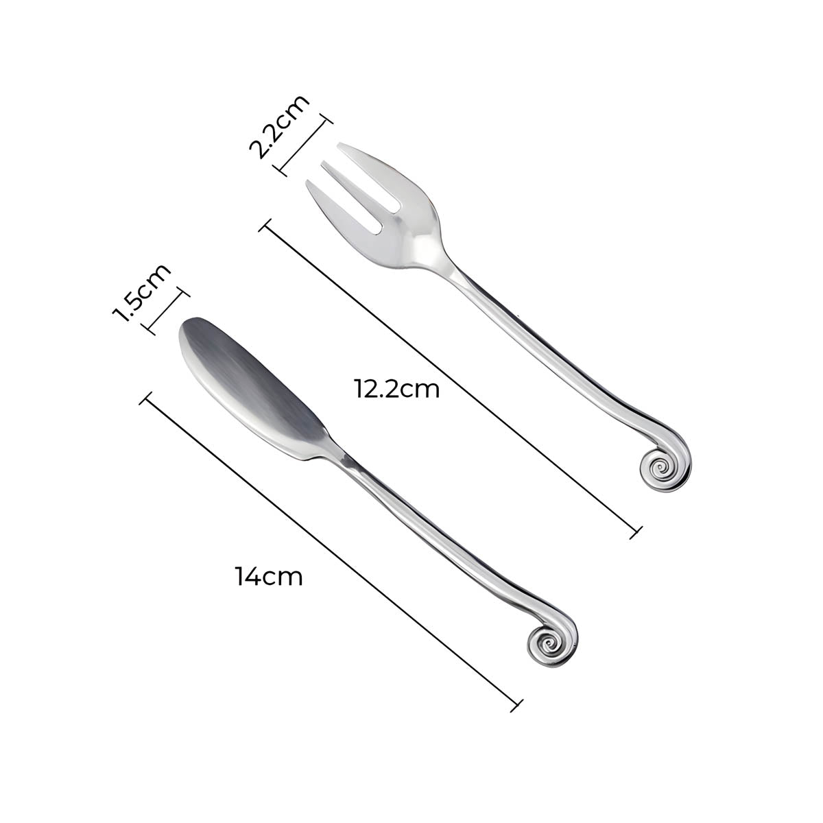 Mapledale Drop Stainless Steel Spiral Flatware Set — gallery image 16