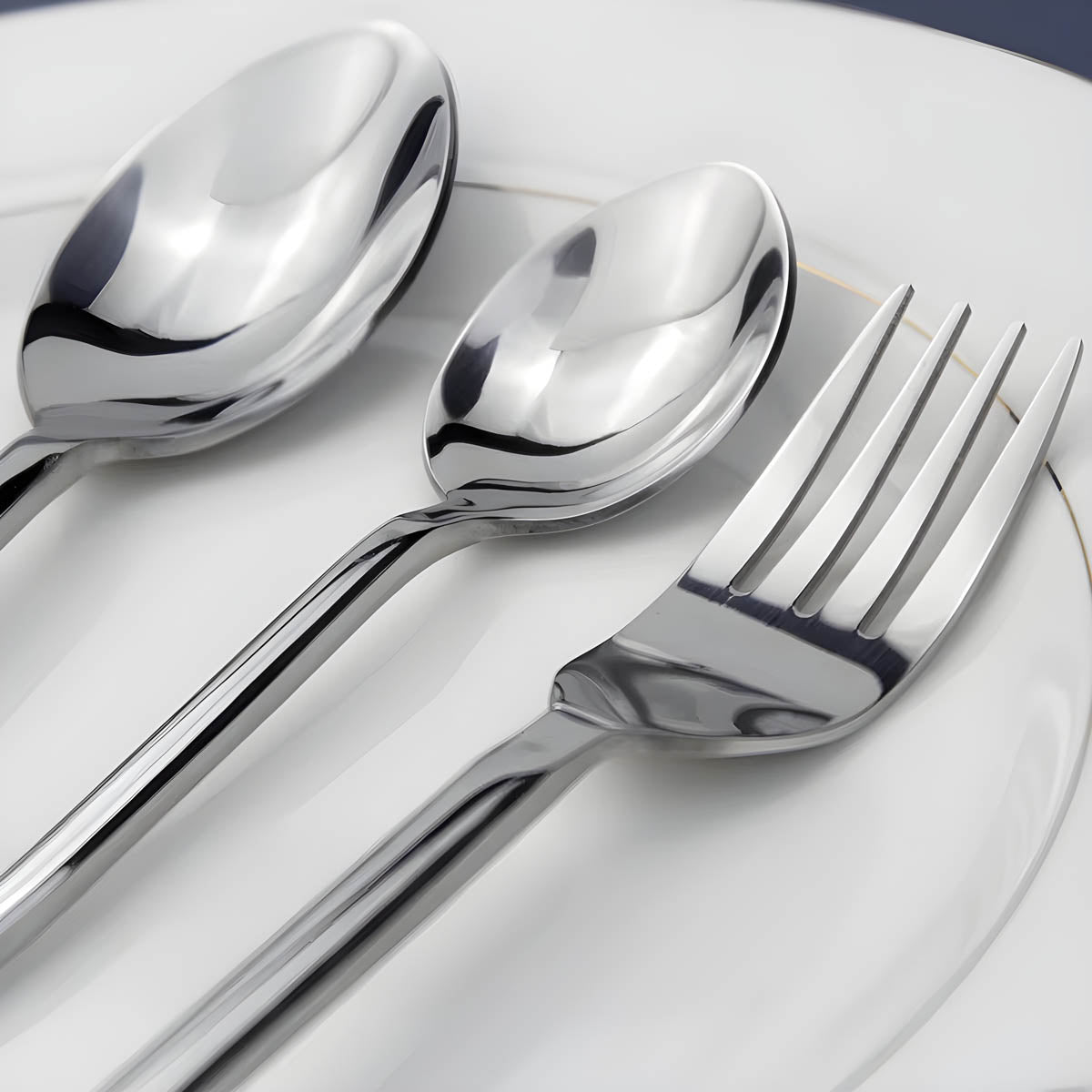 Mapledale Drop Stainless Steel Spiral Flatware Set — gallery image 4