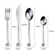 Mapledale Drop Stainless Steel Spiral Flatware Set — gallery image 17